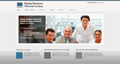 Desktop Screenshot of equitypartnerswholesalelending.com